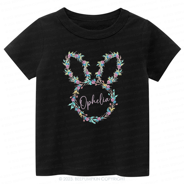 Floral Bunny Head Easter -Toddler Tees