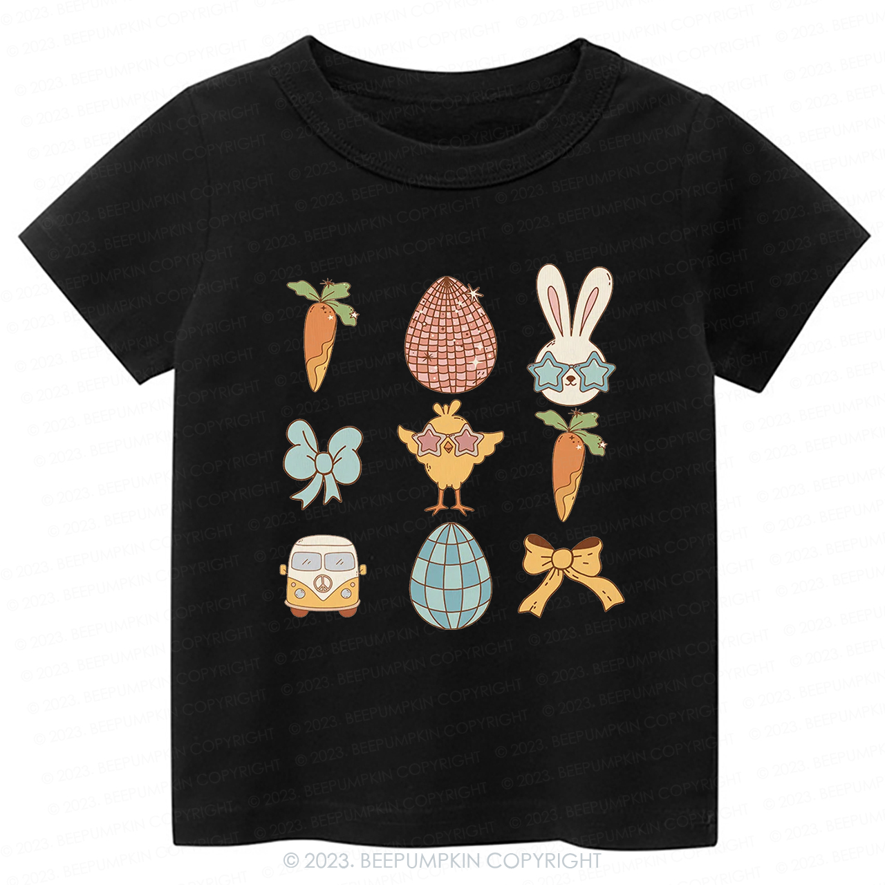 Kids Easter Carrot Car Bow  -Toddler Tees