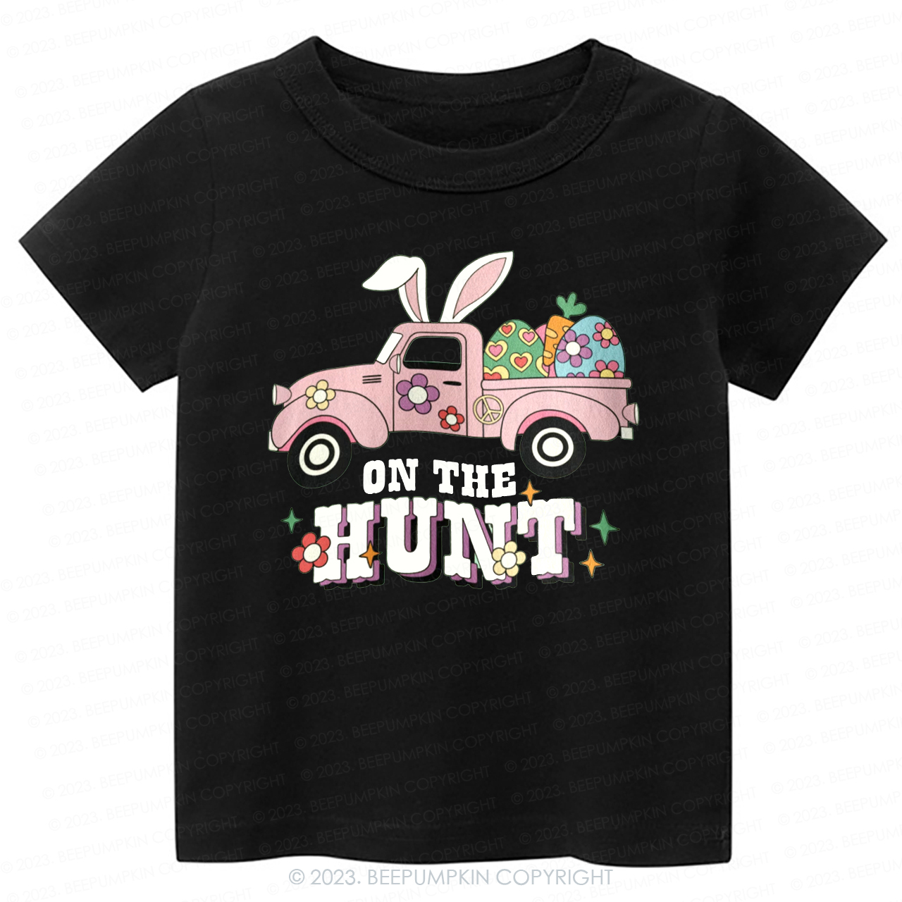 On The Hunt Easter Bunny And Car-Toddler Tees