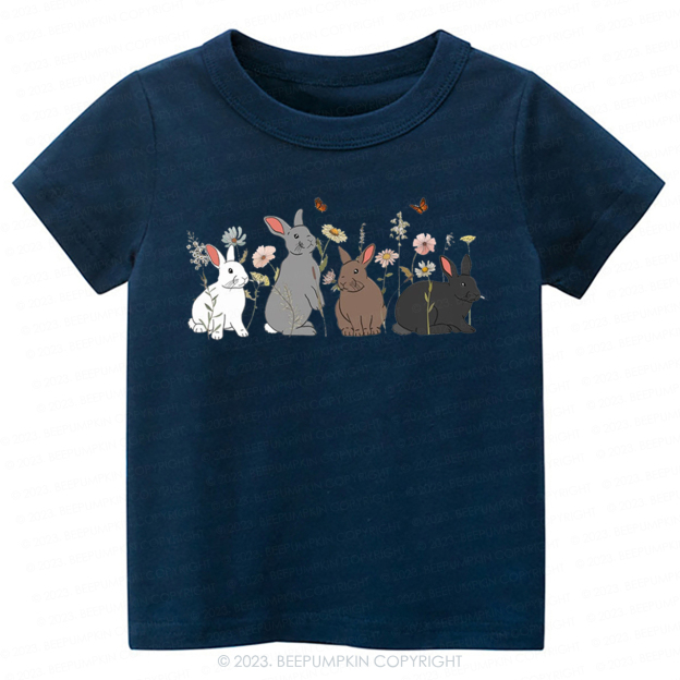 Floral Butterfly Bunny Easter -Toddler Tees