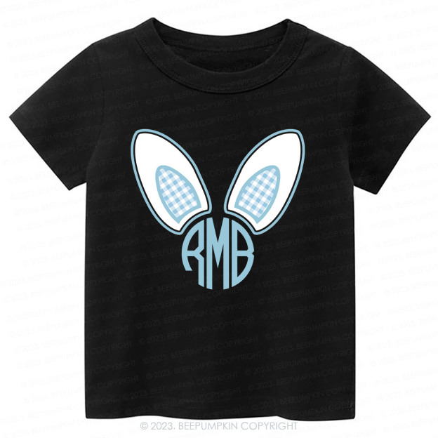 Monogrammed Bunny Easter -Toddler Tees