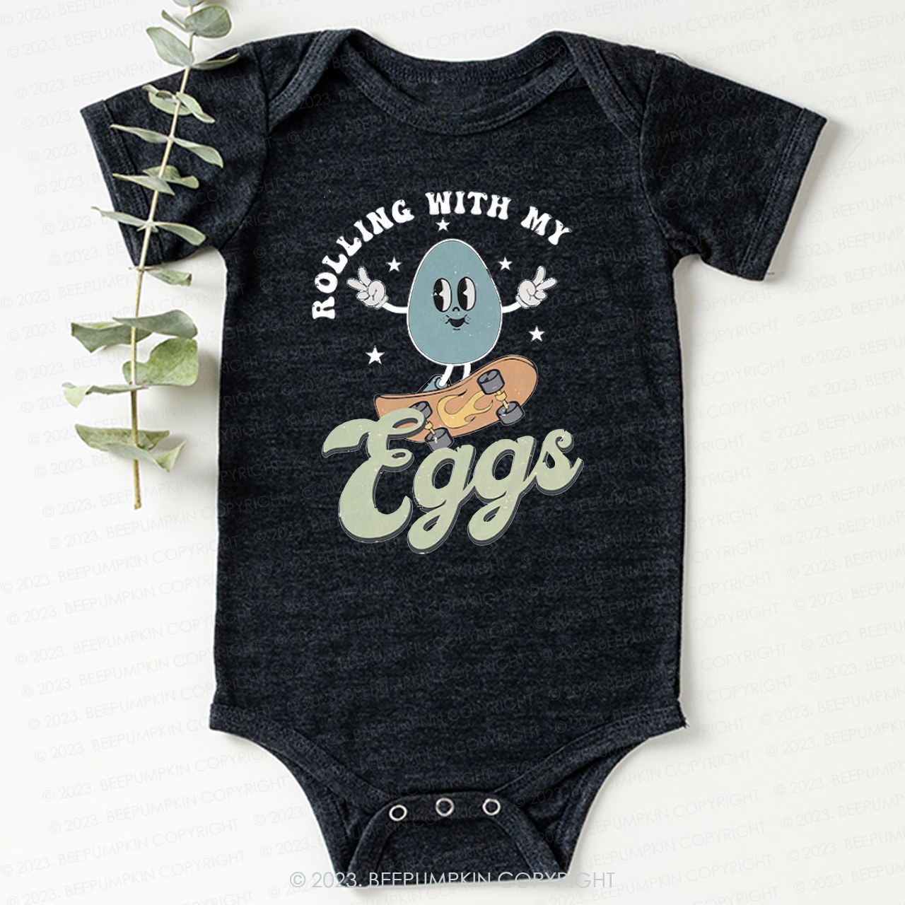 Rolling with My Eggs Bodysuit For Baby