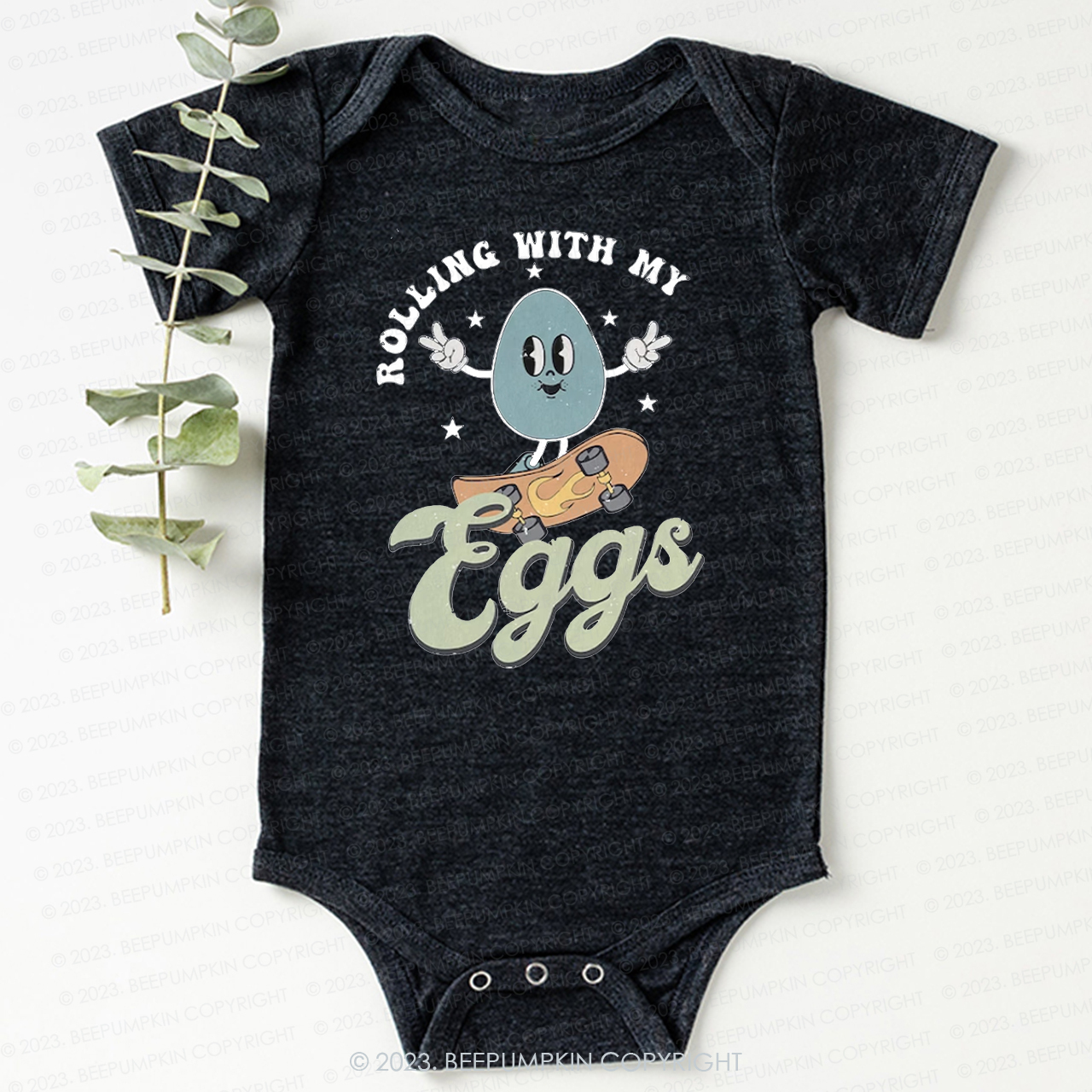 Rolling with My Eggs Bodysuit For Baby