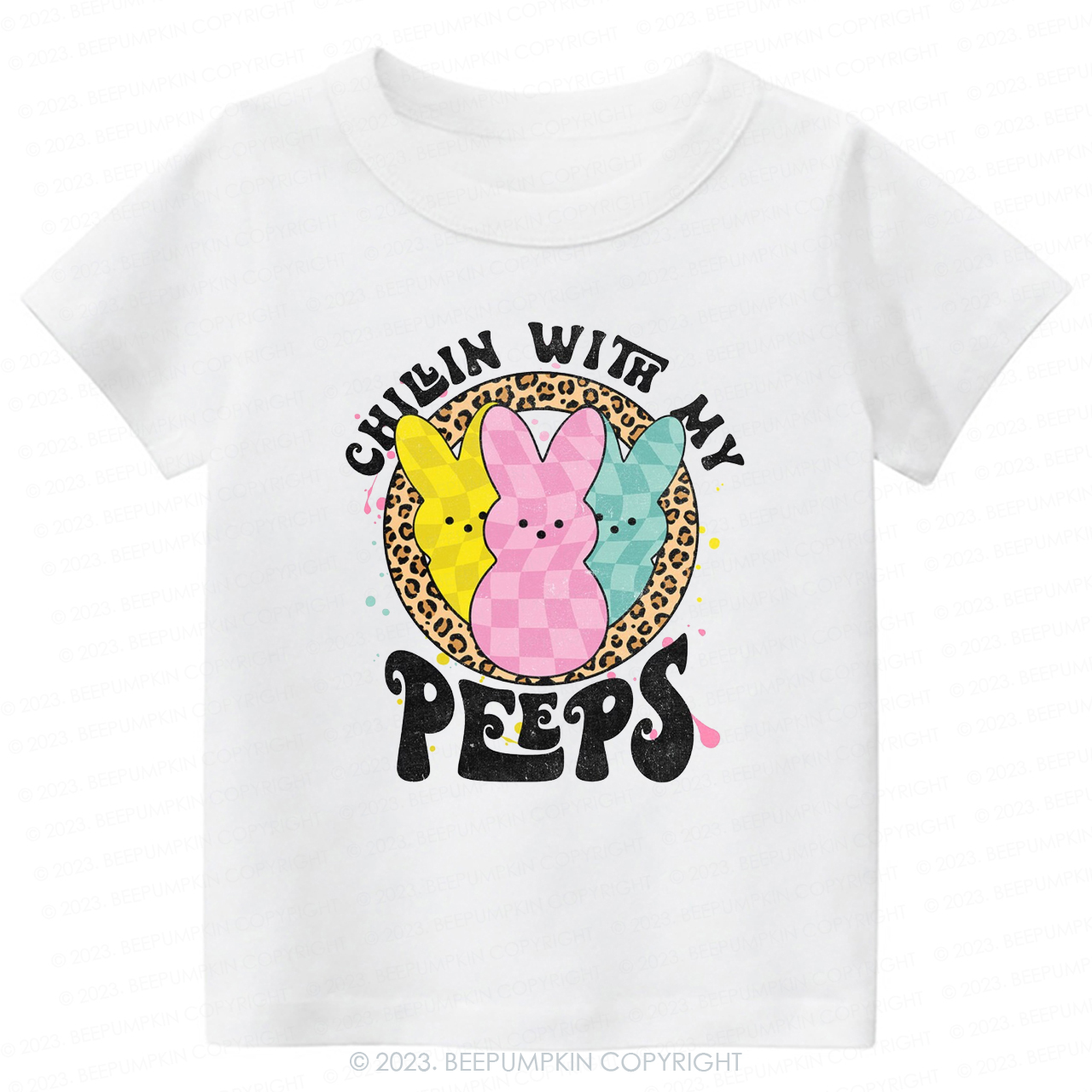 Chillin' with My Peeps Leopard-Toddler Tees