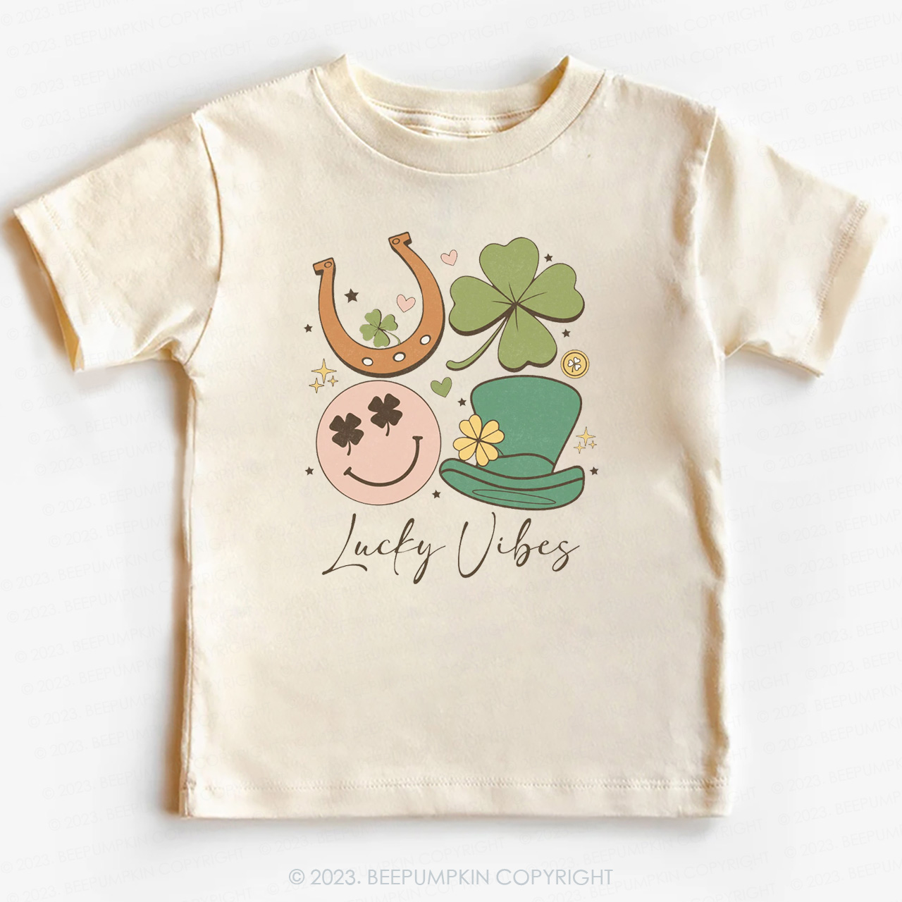 Lucky Vibes St.Patricks Day-Toddler&Kids Tees