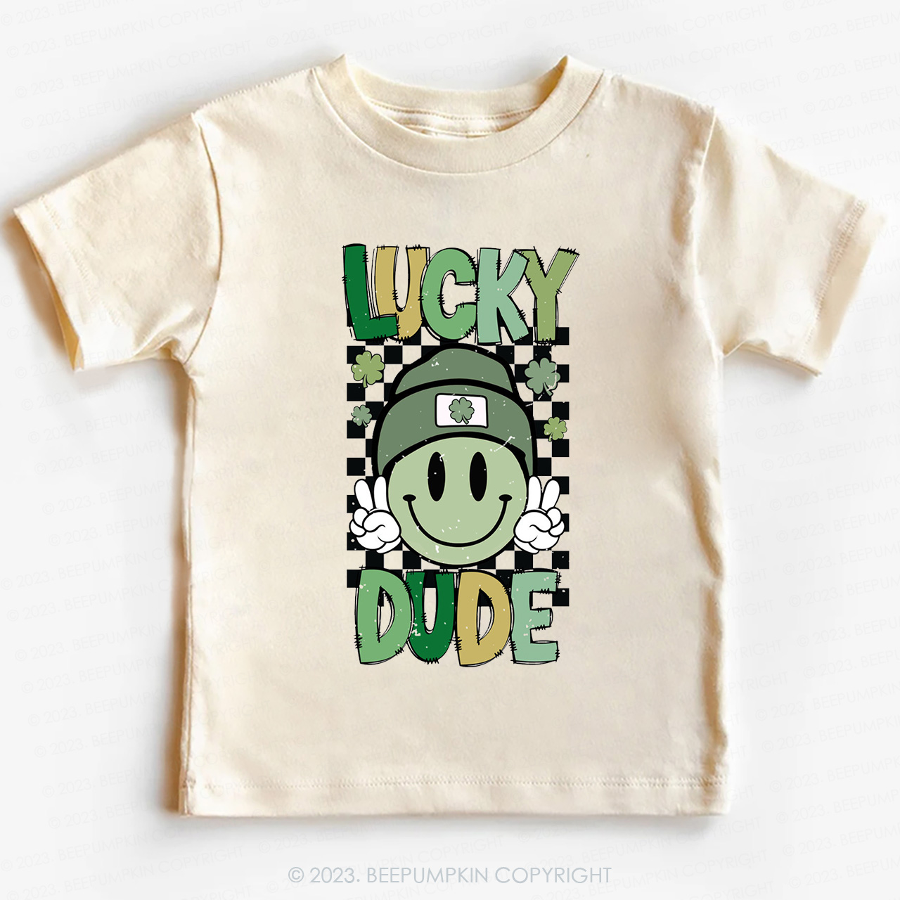 Retro Lucky Dude St.Patricks Day-Toddler&Kids Tees