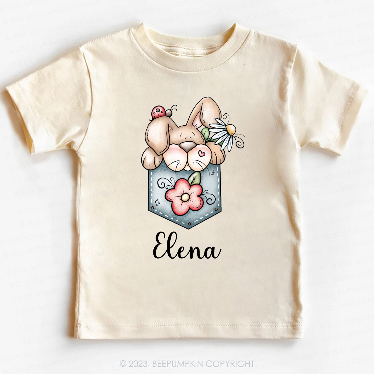 Pocket Bunny Hoppy Easter Toddler Tees