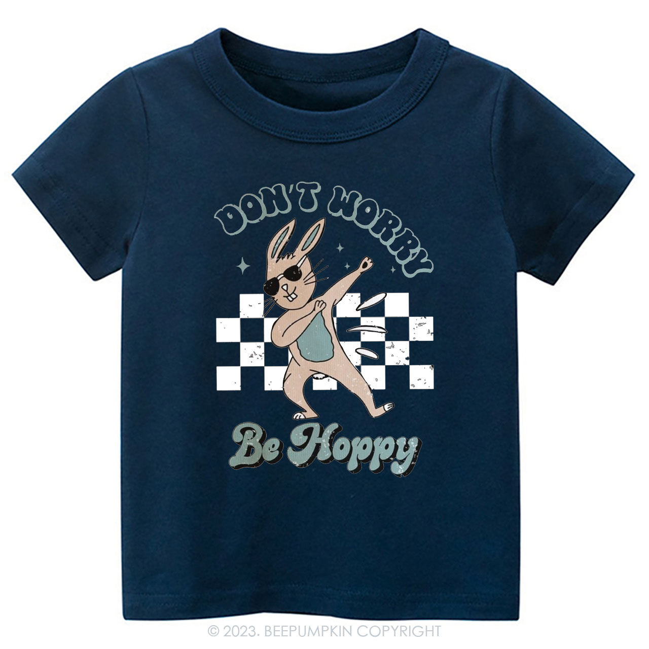 Dont Worry Be Hoppy Easter Toddler Tees
