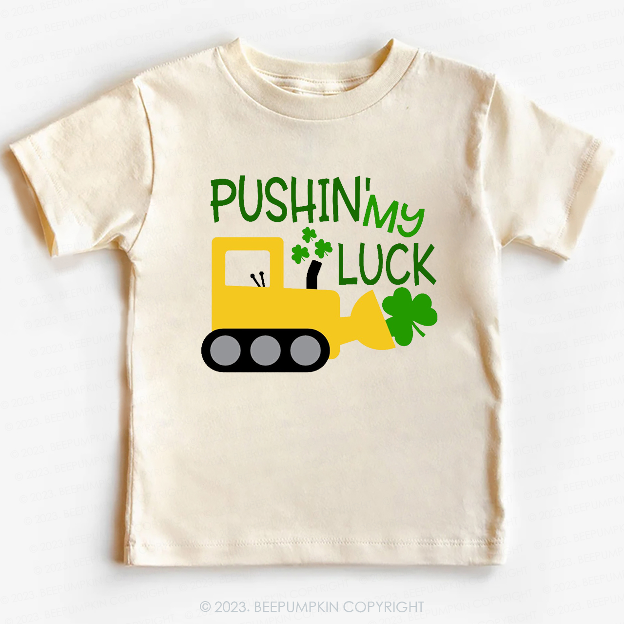 Pushin' My Luck St.Patricks Day-Toddler&Kids Tees 