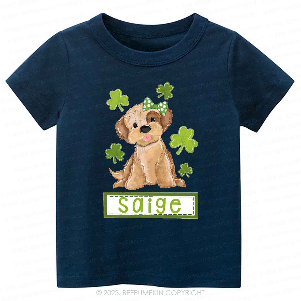 Polka Dot Bow Dog -Toddler Tees