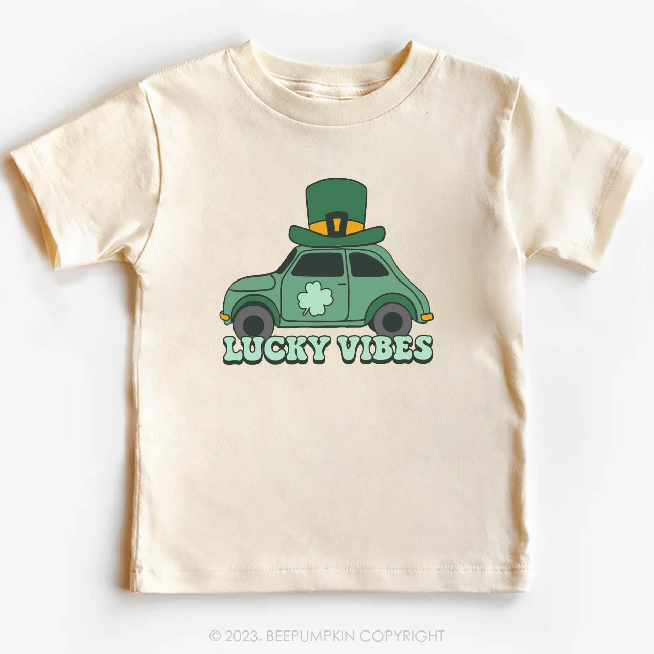 Lucky Vibes Car St.Patricks Day -Toddler Tees