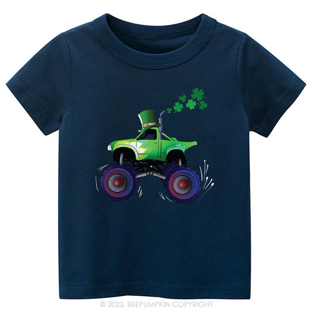 Monster Truck Crusher St.Patricks Day -Toddler Tees