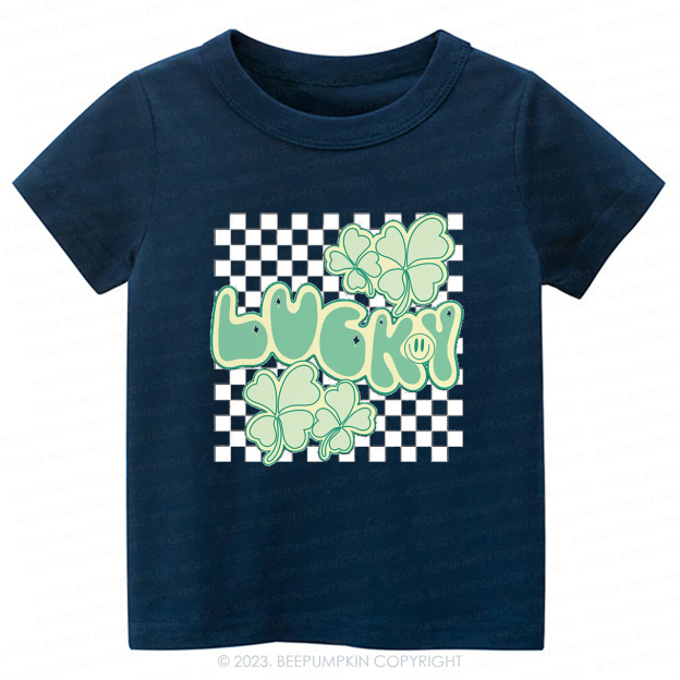 Retro Lucky Clover Leaf St.Patricks Day -Toddler Tees