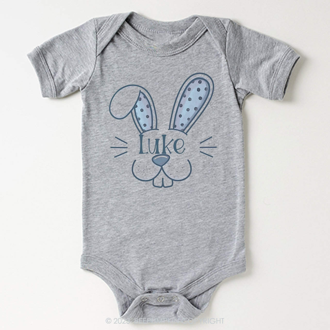 Custom Name Polka Dots Easter Boy Bodysuit For Baby
