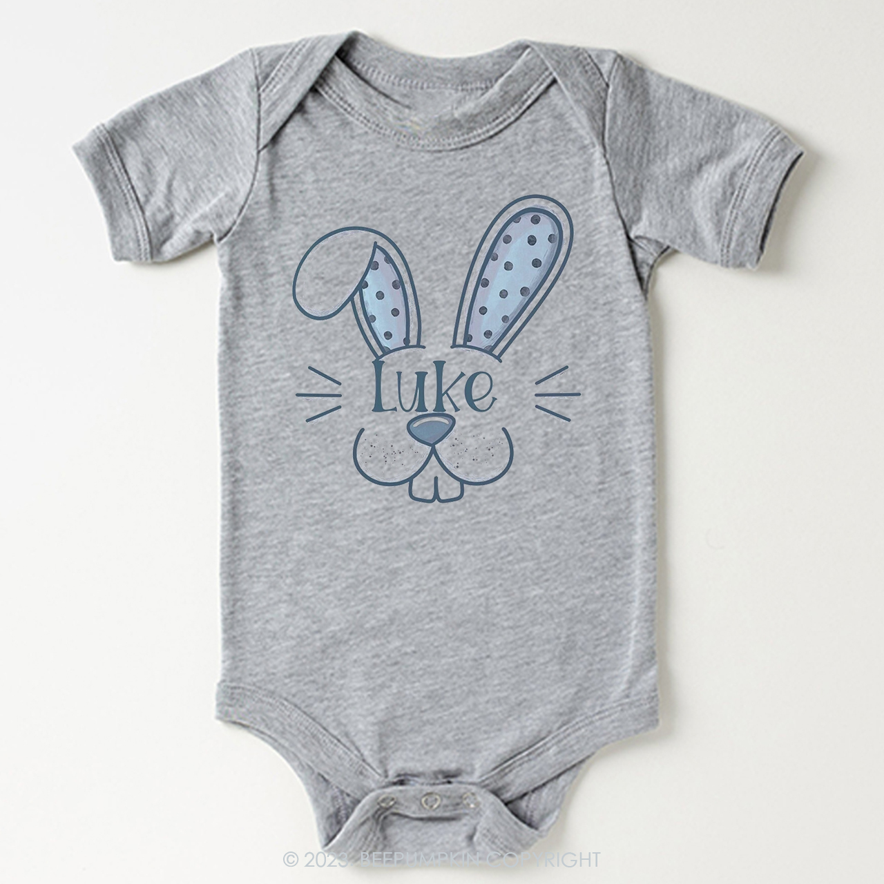 Custom Name Polka Dots Easter Boy Bodysuit For Baby
