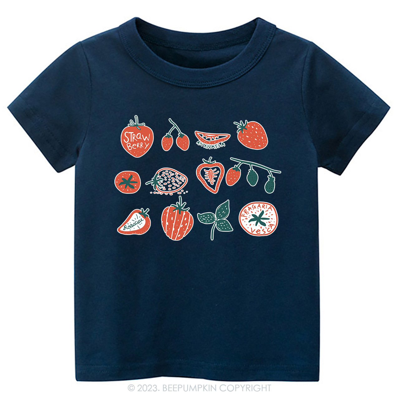 Strawberry Kids Retro Natural Toddler Tees