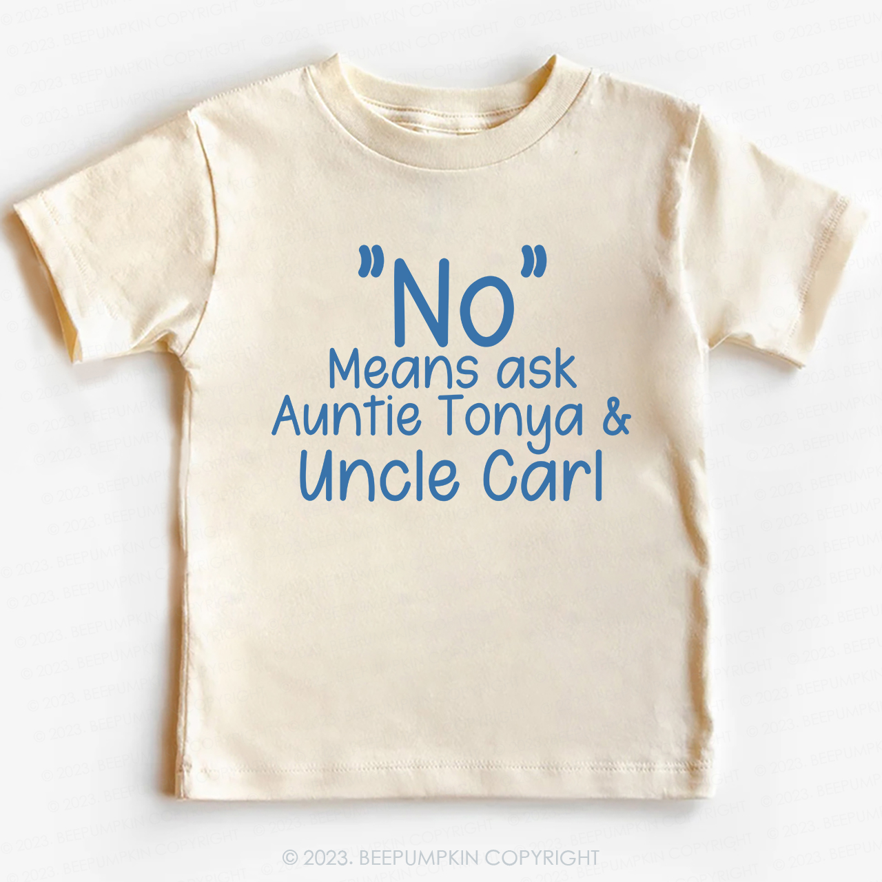 No Means Asks Aunt And Uncle -Toddler Tees