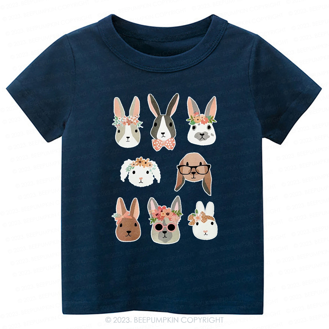 Cute Girl Bunny And Dog Easter Bunny-Toddler Tees