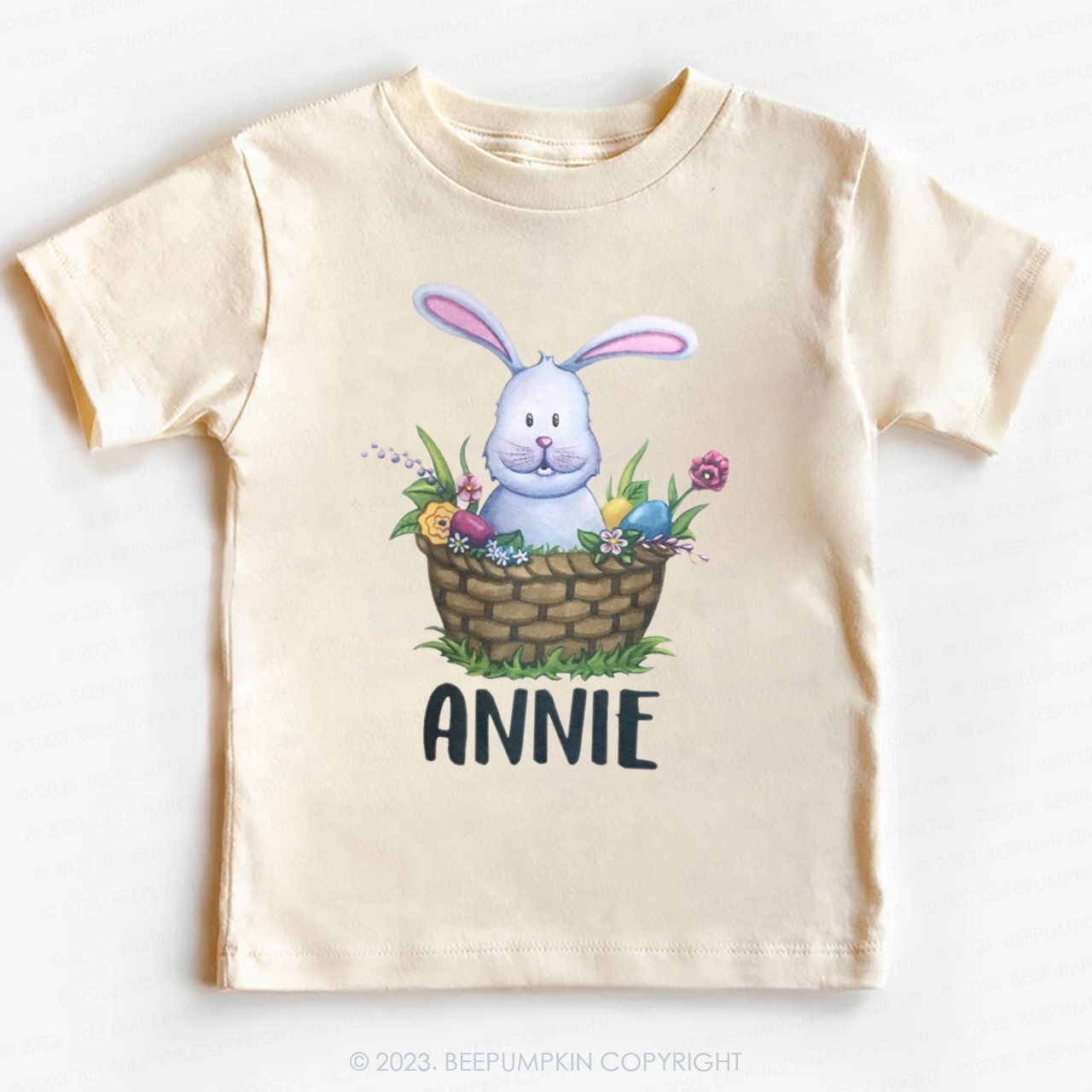 Personalized Easter Spring Bunny -Toddler Tees