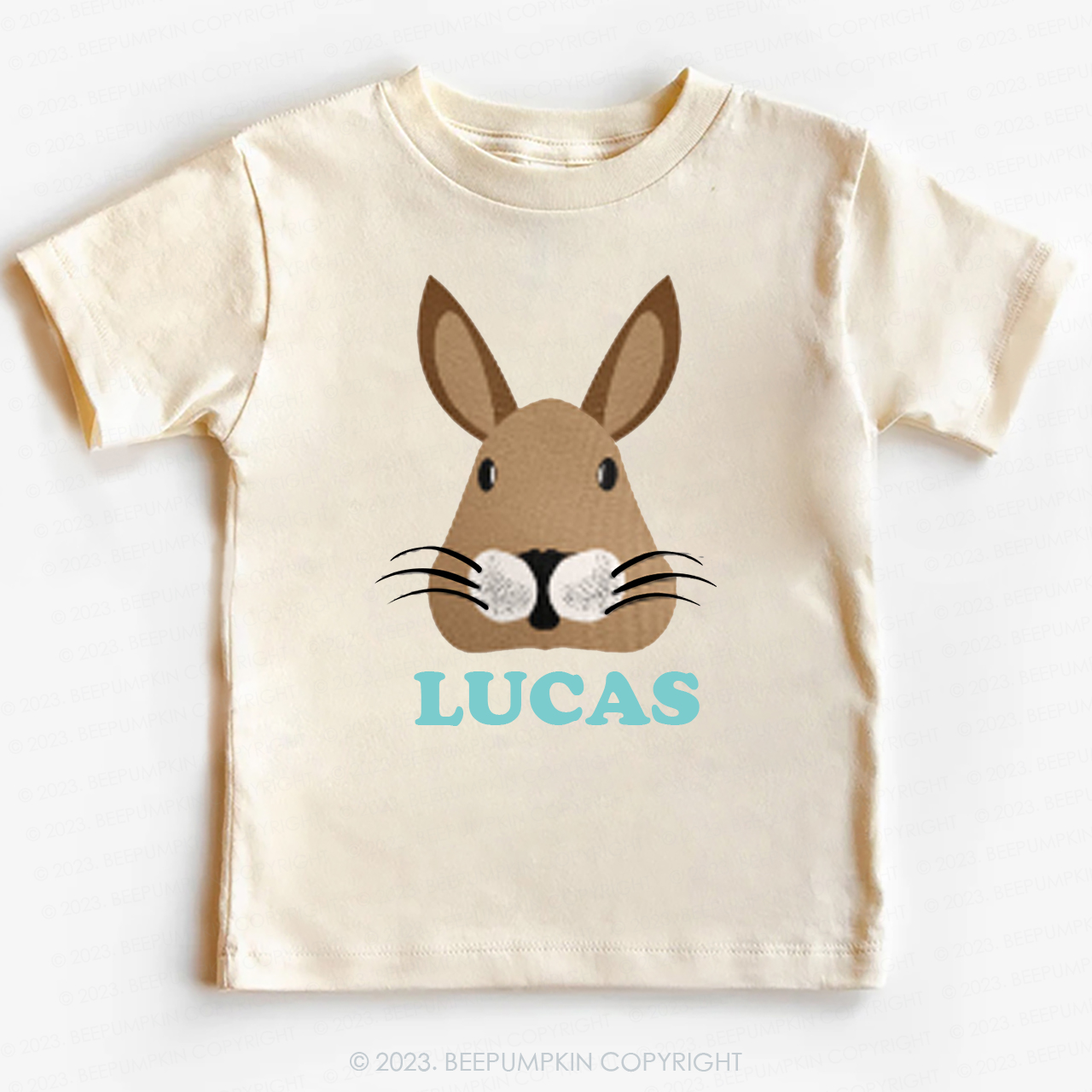 Personalized Easter Brown Bunny -Toddler Tees