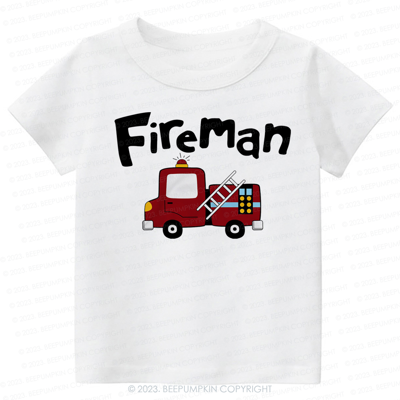 Firefighter And Fire Truck -Toddler Tees