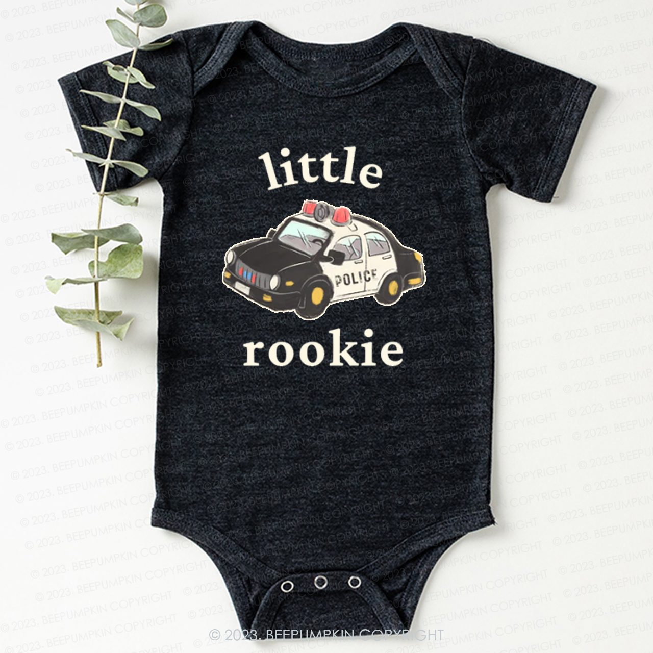 Little Rookie Police Car Bodysuit For Baby