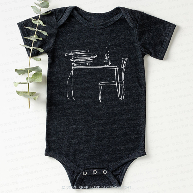Literary Coffee Book Lover Bodysuit For Baby