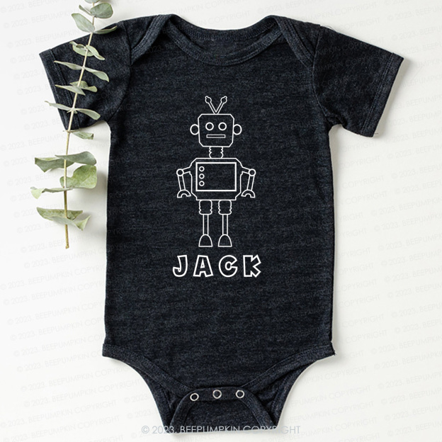 Personalized Robot coloring Bodysuit For Baby
