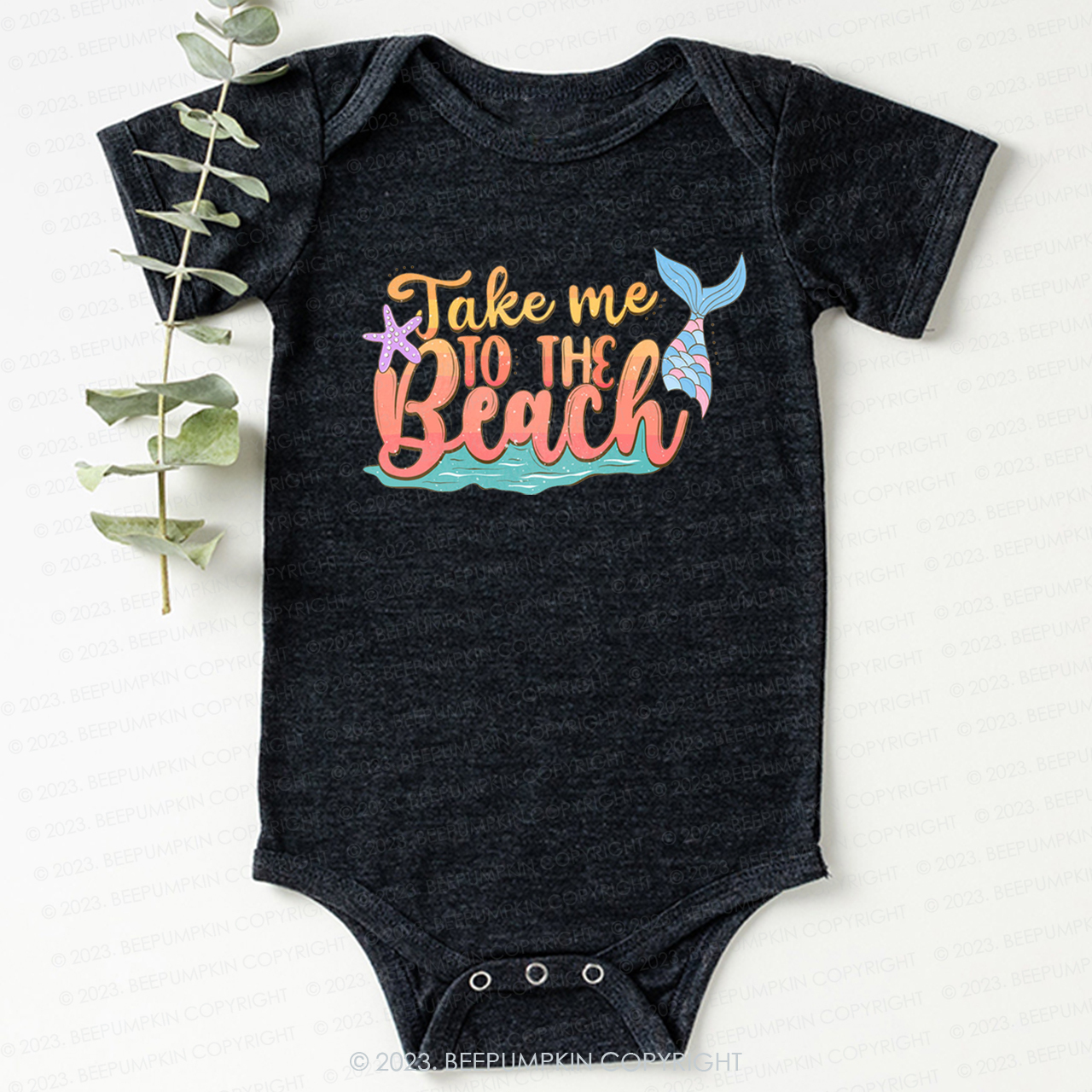 Take Me To The Beach Mermaid Bodysuit For Baby