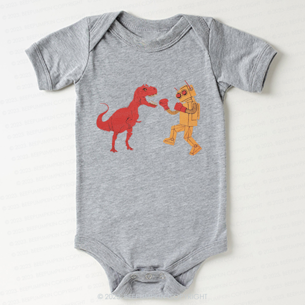 Kids Dinosaur Vs Robot Bodysuit For Baby