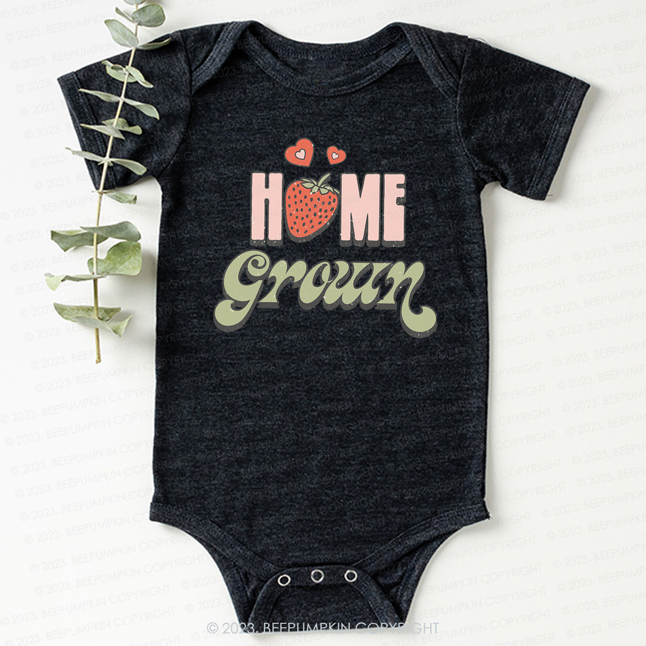 Vegan Natural Home Grown Bodysuit For Baby