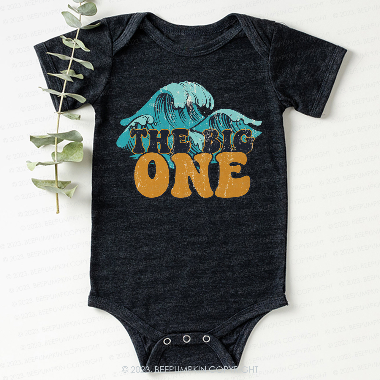 The Big One Retro Wave Birthday Bodysuit For Baby