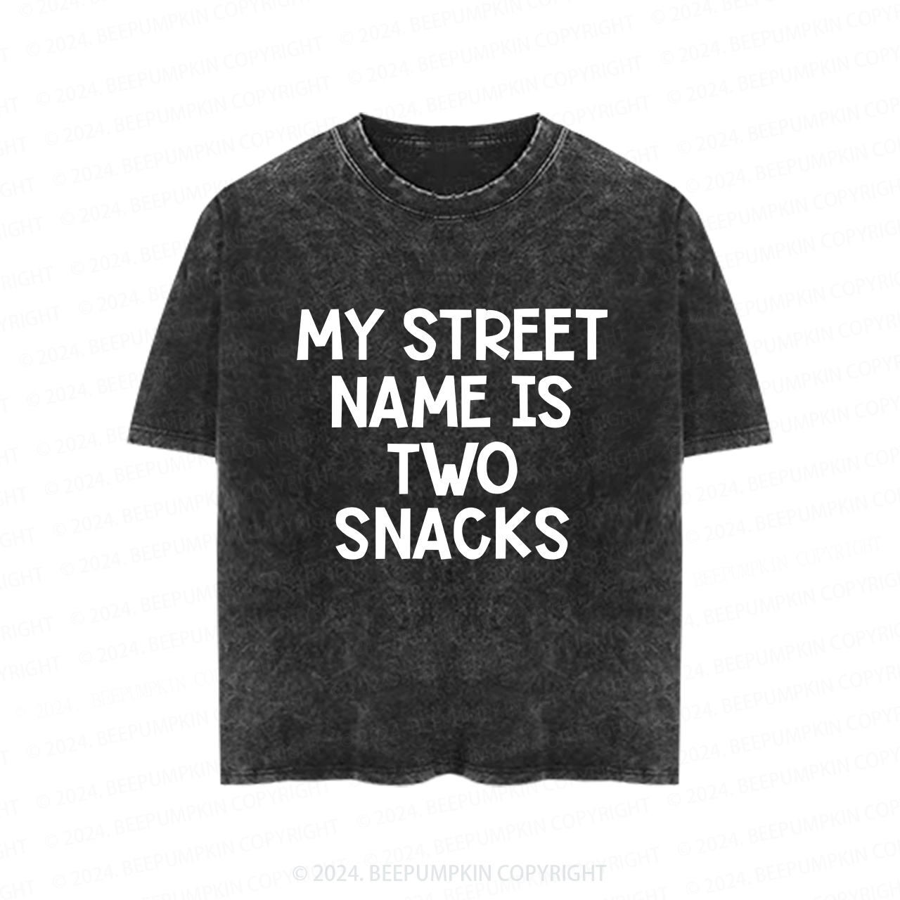My Street Name Is Two Snacks Kids Shirt Toddler&Kids Washed Tees