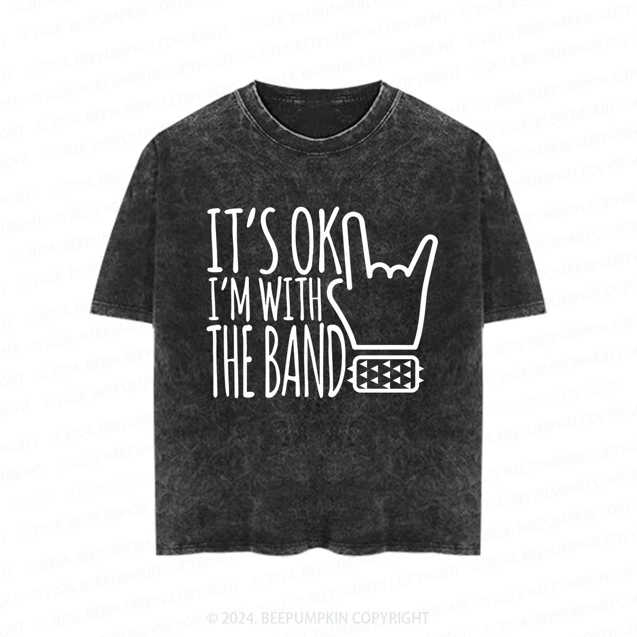 I'm With The Band Toddler&Kids Washed Tees         