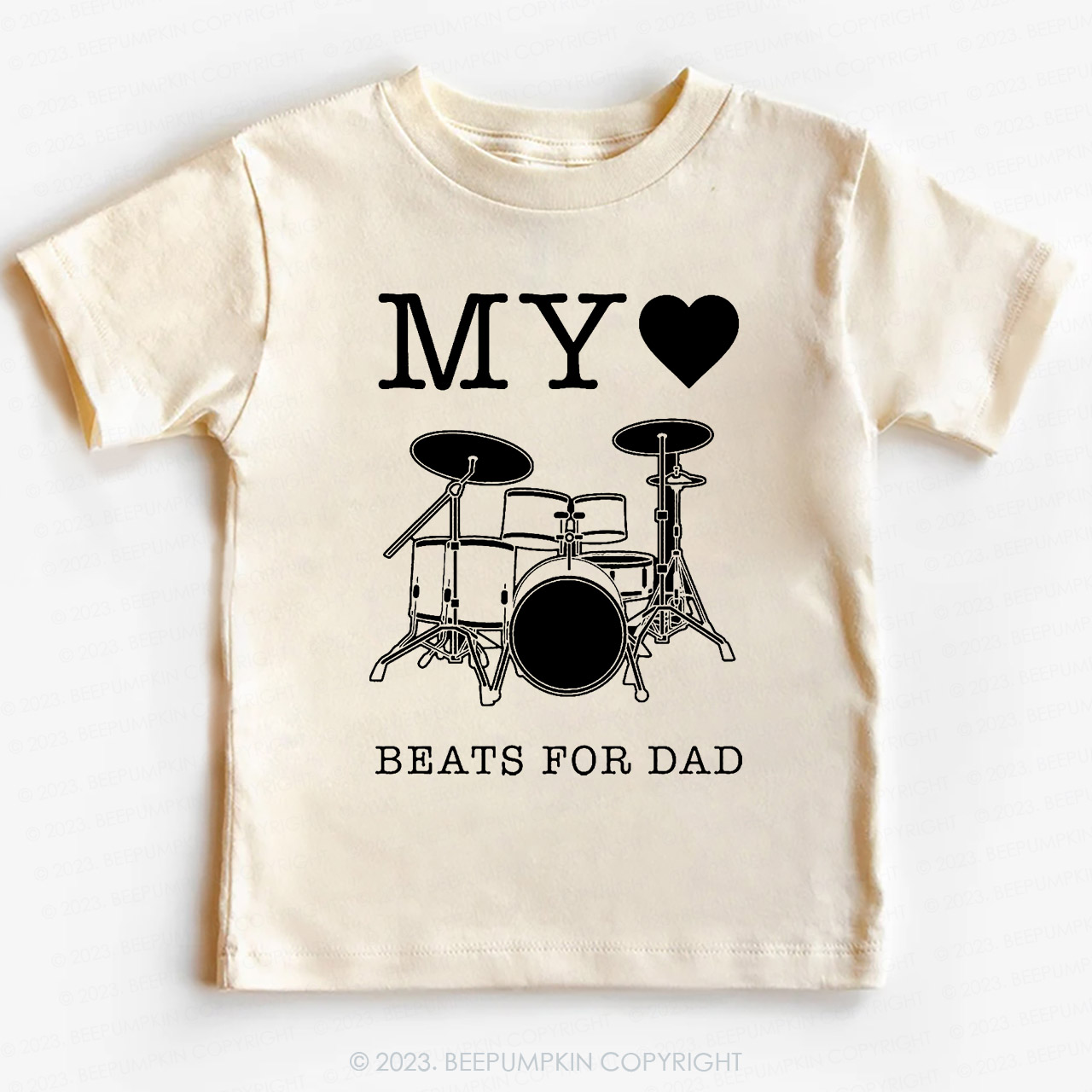 My Heart Beats For Dad Kids Shirt