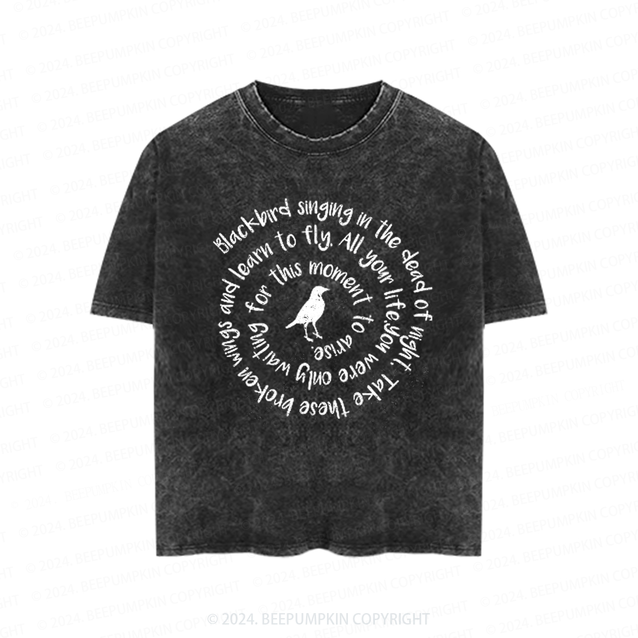 Blackbird Singing In The Dead Of Night Toddler&Kids Washed Tees         