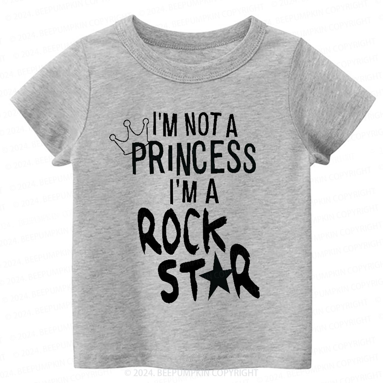 I'm Not A Princess I'm A Rock Star Toddler&Kids Tees 8