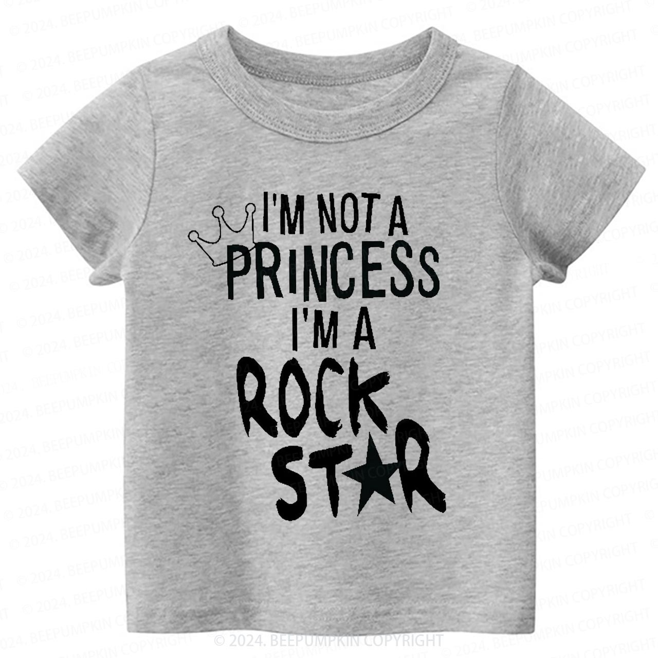 I'm Not A Princess I'm A Rock Star Toddler&Kids Tees 8