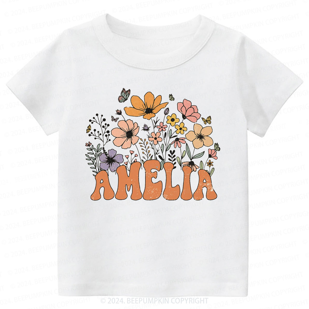 Personalized Girl Toddler&Kids Tees 