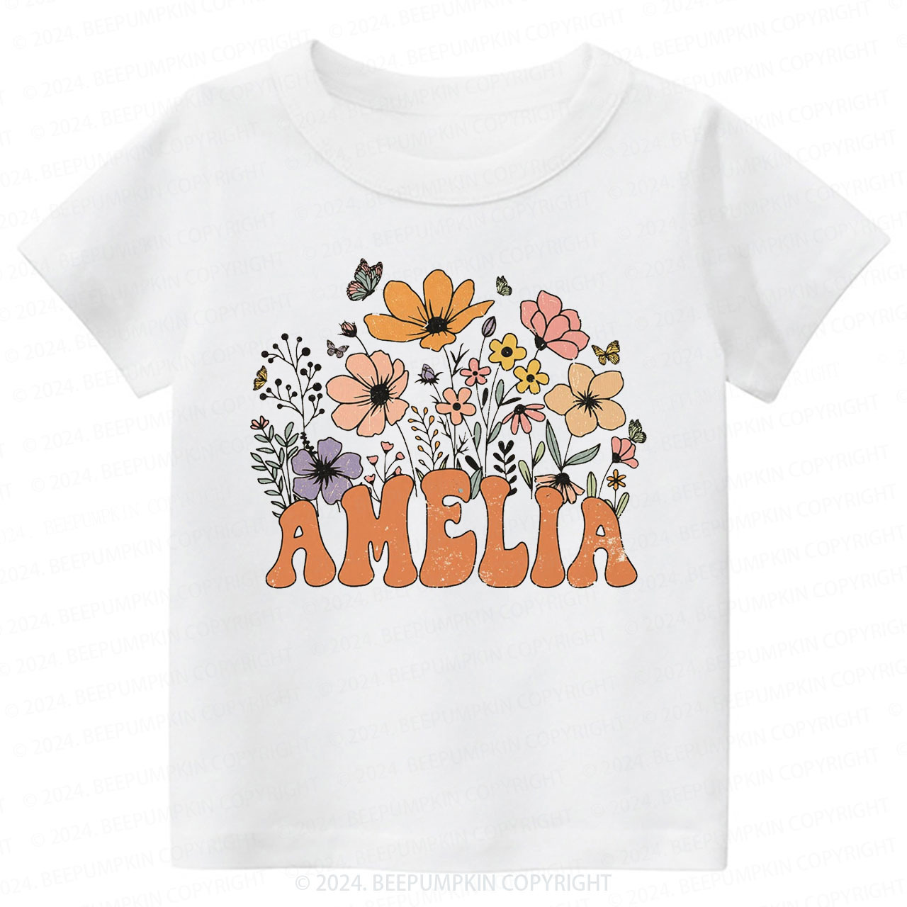 Personalized Girl Toddler&Kids Tees 