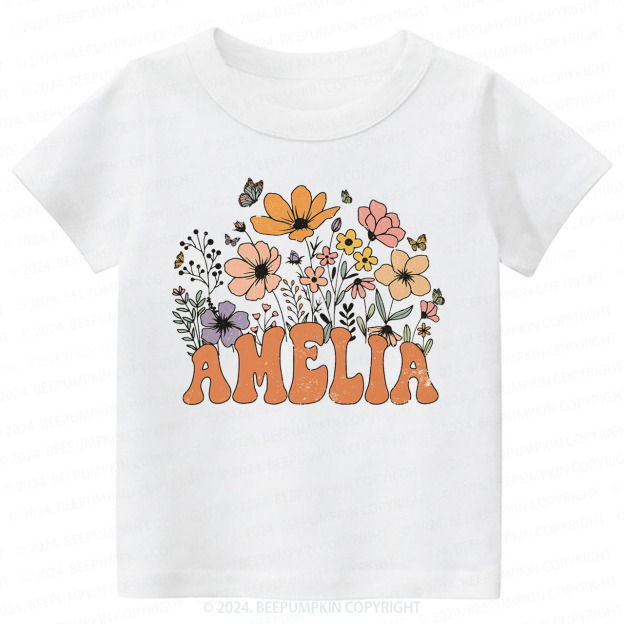 Personalized Girl Toddler&Kids Tees 