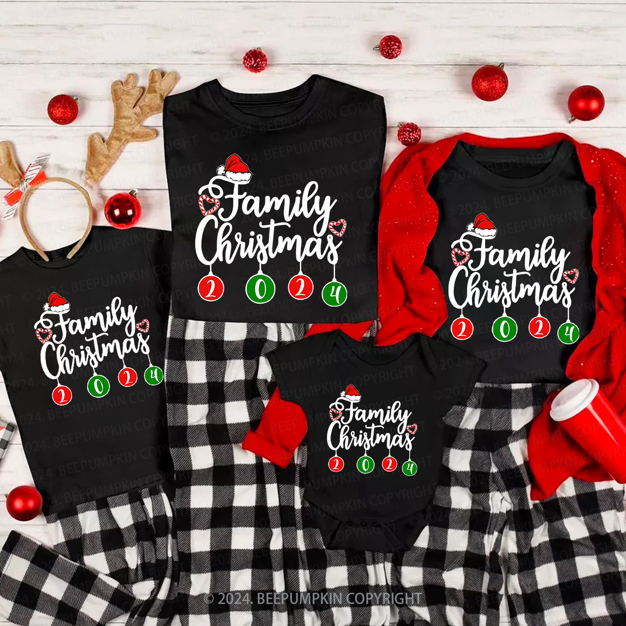 Family Christmas 2024 Lanterns Matching Shirts