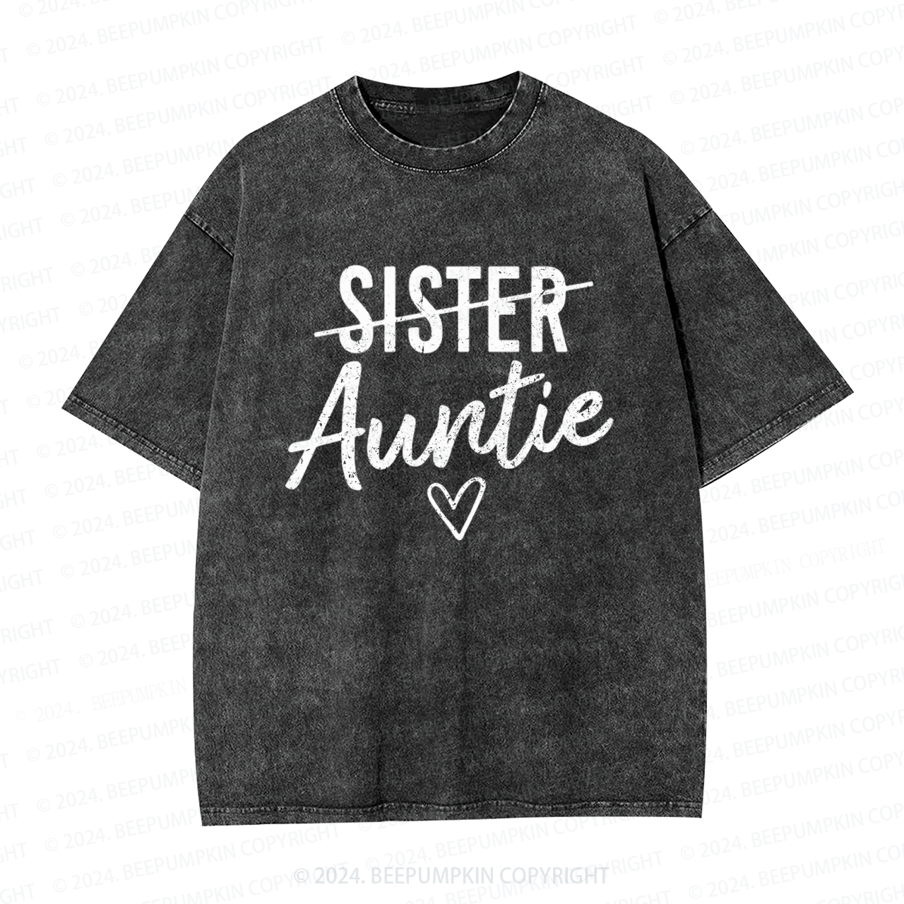 Not Sister But Auntie Funny Auntie Washed Tees