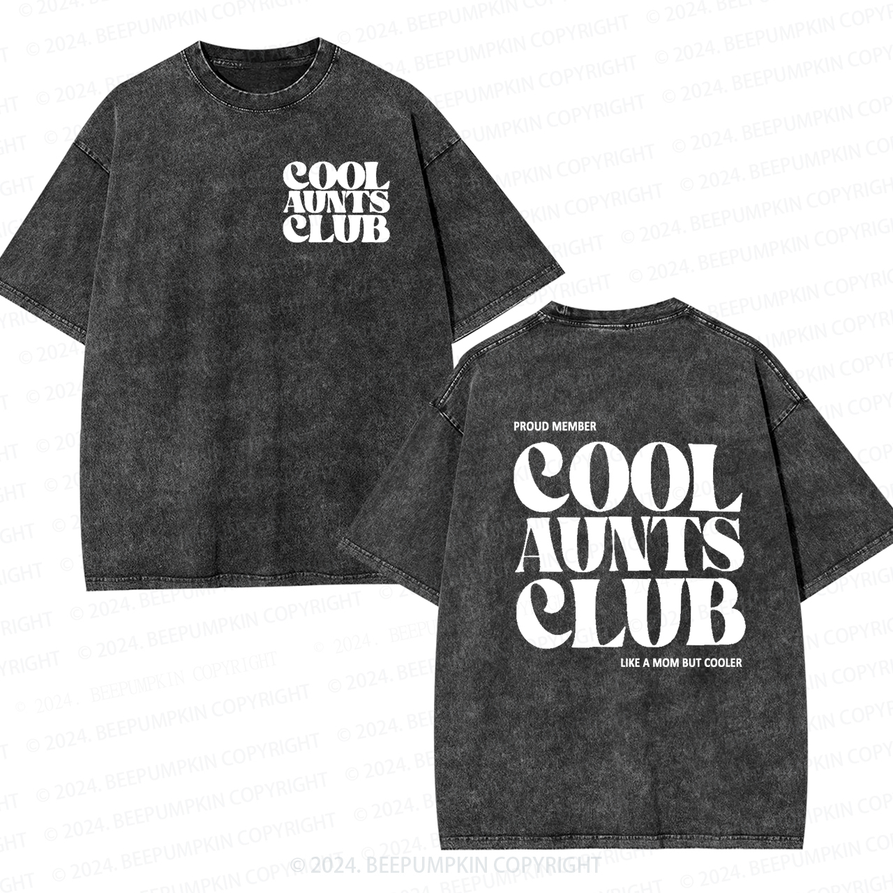 Future Cool Aunts Club Auntie Washed Tees