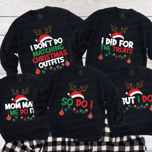 Personalized  But I do Funny Christmas Group Family Christmas Sweatshirt
