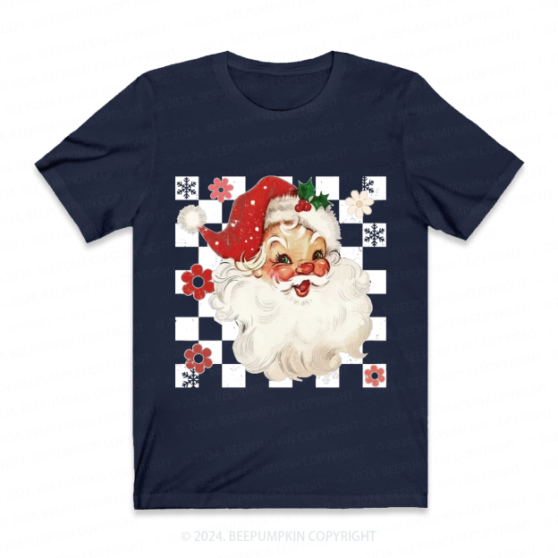 Checkered Santa Claus Shirts Beepumpkin
