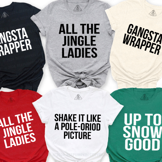 Personalized  Holiday Party Family Matching T-Shirts Beepumpkin