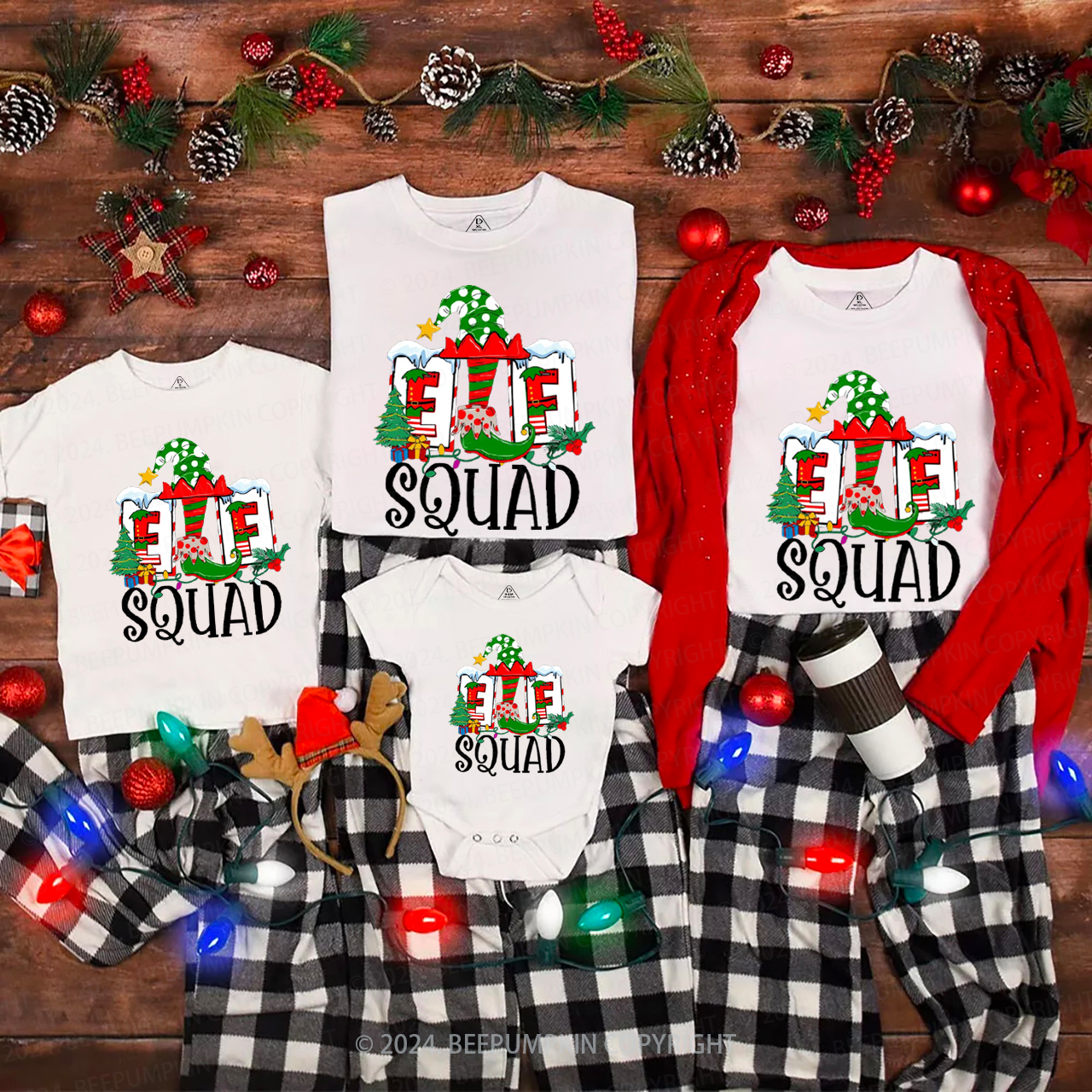 ELF Squad Family Matching T-Shirts Beepumpkin