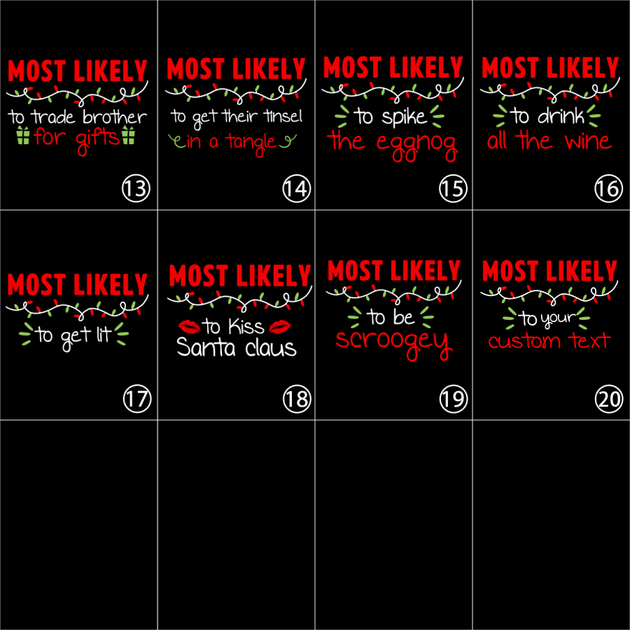 Matching Family Christmas Superlative Funny Shirts