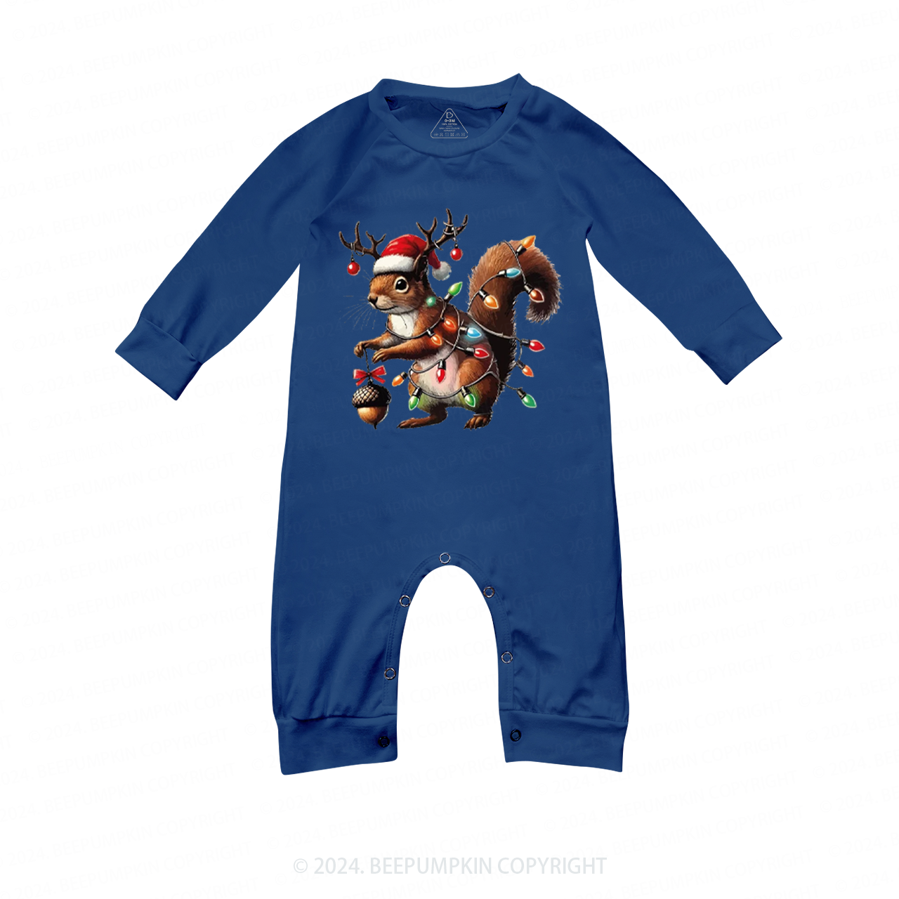 Christmas Peanut Squirrel  Family Matching  Blue Pajamas Beepumpkin